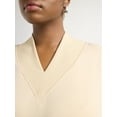 thumbnail image 4 of Scoop Women's and Women's Plus Ultimate Scubaknit V Neck Sweatshirt, Sizes XS-4X, 4 of 5