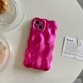 thumbnail image 4 of Case for iPhone 15,Cool Hot Pink Bubble Design 3D Meteorite Pattern Wave Curly Wave Frame Glitter Case,Shockproof Soft TPU Protective,for iPhone 15 Case 6.1 inches, 4 of 7