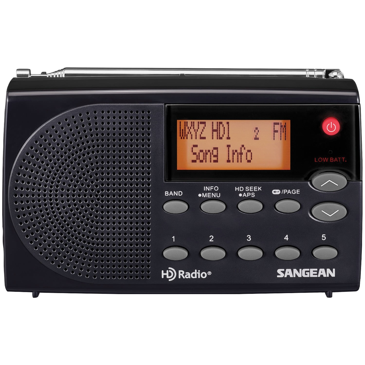 Ongemak kussen meloen Sangean Portable AM/FM Radio, Black, HDR-14 - Walmart.com