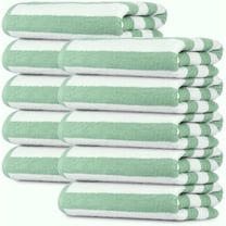Belem Highly Absorbent Cabana Stripe Large Beach Towels, 100% Cotton, Fast-Drying and Durable, 33x70 Inches, 2 Dozen