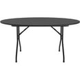 thumbnail image 3 of Correll 60"W x 60"D Melamine Top Folding Table in Black Granite, 3 of 7