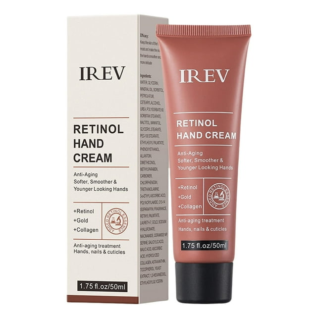 Crema de manos Retinol Loción de manos reafirmante antienvejecimiento con colágeno Hidratante de retinol para manos envejecidas y secas y agrietadas Cuida y protege la piel Uñas y cutículas