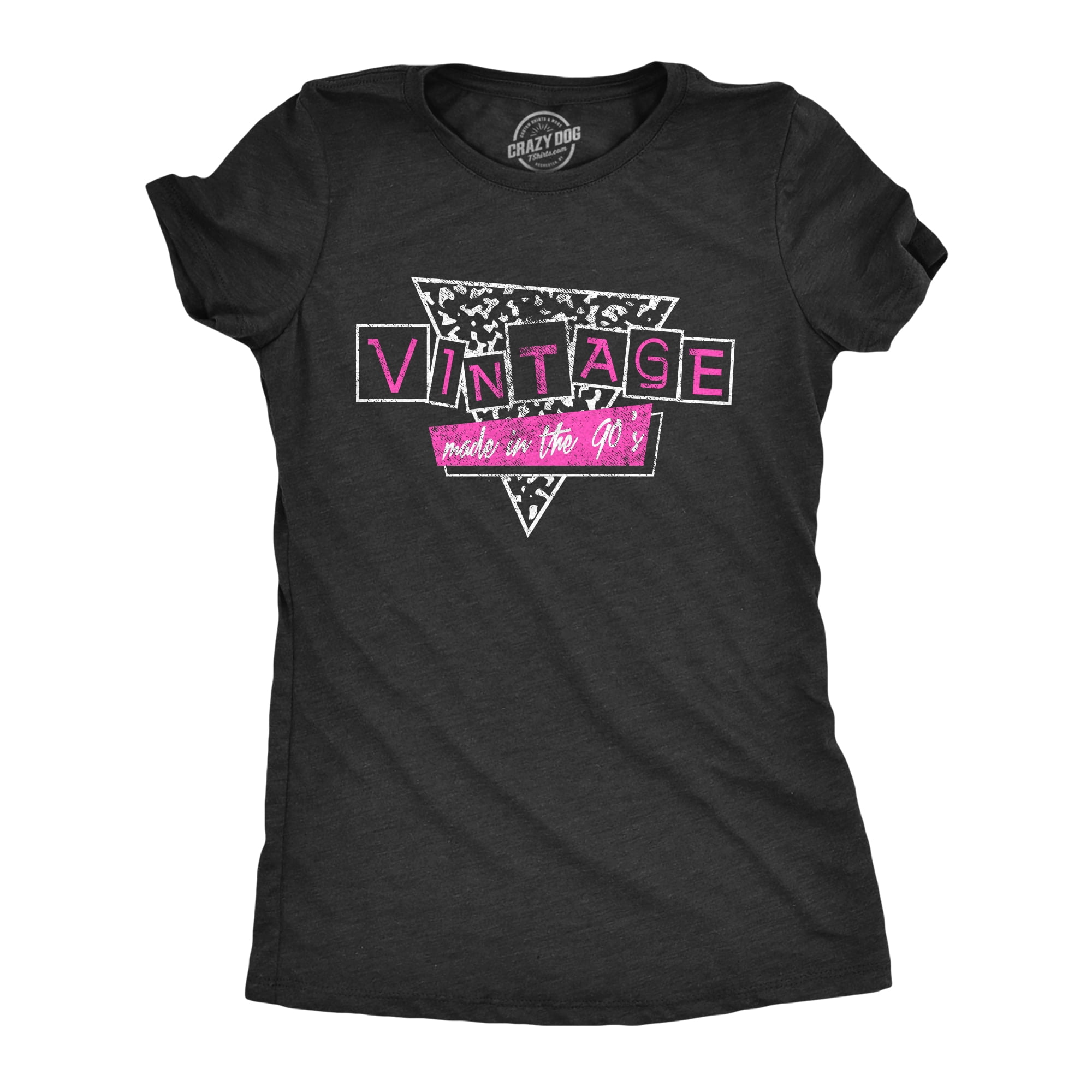 Womens Vintage Made In The 90s T Shirt Funny Decade Ninties Kid