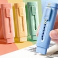 thumbnail image 1 of pstuiky Sliding Push-Pull Eraser 4 Soft Colors Extendable Pencil Eraser Pen 3.74" with Plastic Case, 1 of 7