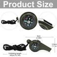 thumbnail image 3 of 1Pcs Emergency Whistle With Lanyard Multi Functional 3 In1 Gear For Outdoor Camping Hiking, 3 of 6