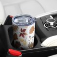 thumbnail image 5 of 20oz Tumblers Autumn Fall Leaves and Mushrooms Stainless Steel Vacuum Insulated Double Wall Travel Tumbler Cups Mug with Lid and Straw,Cleaning Brush for Cold & Hot Drinks, 5 of 7
