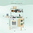 thumbnail image 4 of INFANS Kids Kitchen Playset, Toddler Wooden Pretend Cooking Set with Stove Microwave Dustbin Storage Cabinet, Play Kitchen Toy Set with Toy Food Cookware Accessories for Children Boys Girls, 4 of 11