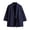 Navy, variant on Men's Short Sleeve Solid Linen Cotton Top Summer Tie Strap Soft Spring Shirt Jacket Pocket Kimono Cardigan Navy Large