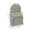 thumbnail image 3 of LYTMENT Wall Closet Hanging Storage Bag Linen Over The Door Organizer Pouches Bedside Hanging Storage Bag for Bedroom Bathroom Grey, 3 of 8