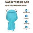 thumbnail image 4 of Uxcell Sweat Wicking Cap Skull Cap Football for Men Dew Rags, Sky Blue, 4 of 7