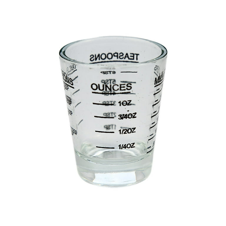 30ML Glass Measuring Cup Espresso Shot Glass Ounce Cup with Scale