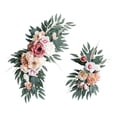 thumbnail image 1 of 2 piezas de guirnalda floral artificial para decoración de fondo, guirnalda de flores artificiales para boda pasta de frijol rosa, 1 of 9