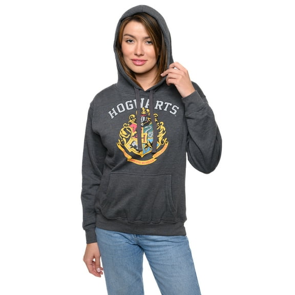 Women's and Plus Harry Potter Hoodie Sweatshirt Pullover Hogwarts Gray