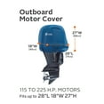 thumbnail image 2 of Classic Accessories Stellex Trailerable Outboard Motor Cover, 115-225 H.P. Motors, 2 of 5
