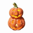 thumbnail image 4 of Halloween Pumpkin Lights, Jack O Lanterns Ceramic Halloween Decorations Pumpkin Statue Light Up Table Decor for Home Office Haunt House Party Decor, 4 of 5