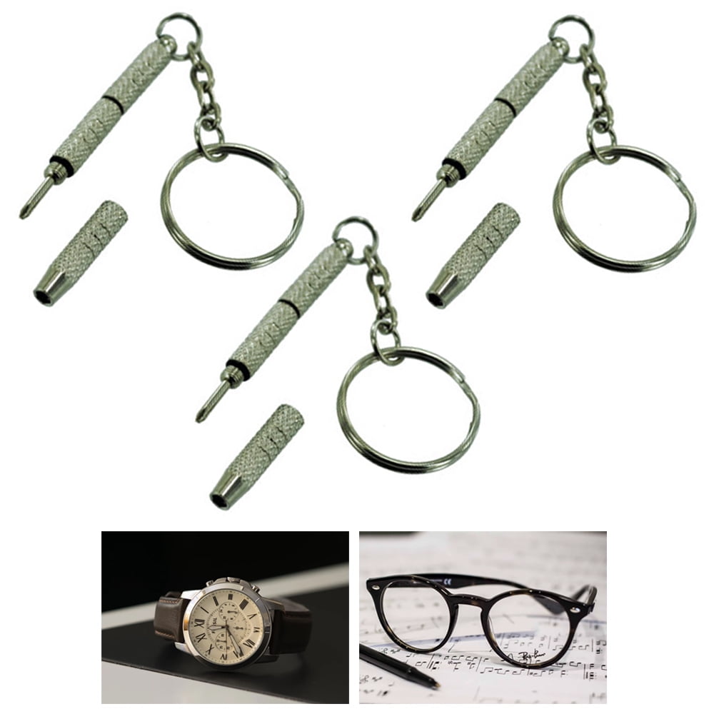 Mini 3-in-1 Screwdriver Keychain Metal Tiny Tool-Set Repair Glasses-Creat T7I3