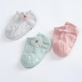thumbnail image 4 of URMAGIC 0-5T 3 Pairs Newborn Baby Girls Short Tube Socks Anti-Slip Floor Socks, 4 of 8