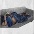 thumbnail image 6 of Urban Soft Flannel Fleece Blanket, Bangkok Skyline at Sunset Evening Thailand Cityscape Metropolis Architectural Photo, Cozy Plush for Indoor and Outdoor Use, 50" x 70", Blue Coral, by Ambesonne, 6 of 6