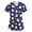 Blue, variant on Scrubs Tops for Women Relaxed Fit V Neck Short Sleeve Nursing Worker Tops