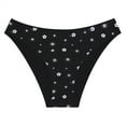 thumbnail image 2 of HUPOM Seamless Underwear For Women Womens Silk Panties Medium waist Elastic Waist Printed Briefs Black XL, 2 of 7