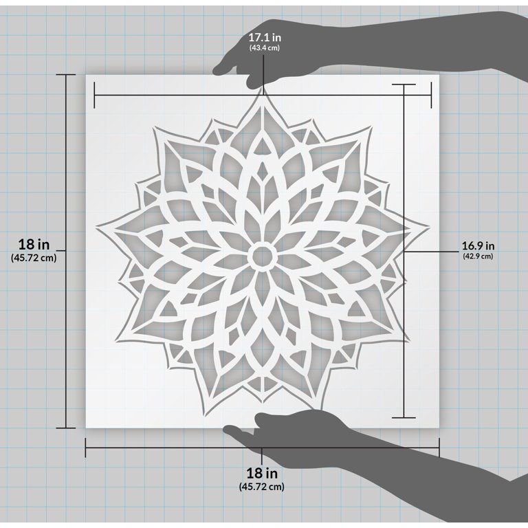 Mandala Stencil For Walls – MANDALA WALL STENCIL - Wall Stencil for  Painting - Stencil on Wood - Mylar Plastic Sheet