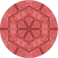 thumbnail image 1 of Ahgly Company Tapis Rond Lavable en Machine Intérieur Transitionnel Rouge, 6 Pieds Rond, 1 of 7