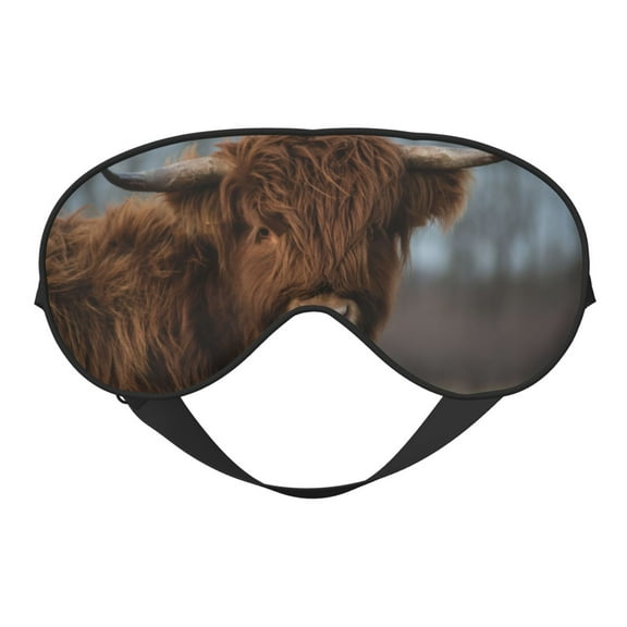 Naloa Yak Print Sleep Mask for Sleeper, Light Blocking Sleeping Eye Mask for Women Men, Eye Shade with Adjustable Strap for Travel, Nap,Meditation