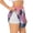 White, variant on 's Beach with Palm Trees for a double-layer running short for women, perfect for gym, tennis, and more, featuring a convenient pocket.