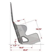 Kirkey 38150 38 Series Aluminum Layback Seat, 15 Inch