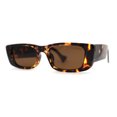 thumbnail image 3 of Womens Mod Narrow Squared Cat Eye Sunglasses Tortoise Brown, 3 of 4