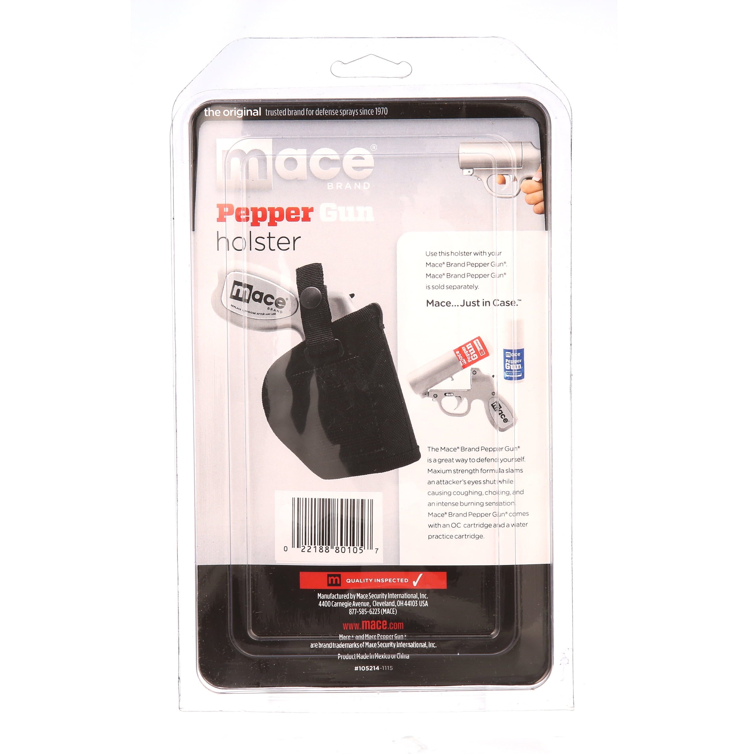 Mace Soft Case Pepper Spray Gun Holster Nylon Black