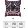 thumbnail image 5 of Football Throw Pillow Covers American Sport Team Decor Cushion Case Decoration Set of 4 Pillowcases Football Style Pillows Gifts for Football Lovers Fan for Sofa Bed Couch Car 16"X16", 5 of 6