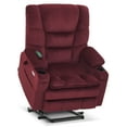 thumbnail image 5 of MCombo Oversized Triple Motor Power Lift Recliner with Adjustable Headrest for Big Tall Elderly, Fabric(Burgundy, Large-Wide), 5 of 10