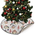 thumbnail image 5 of Coolnut Xmas Penguin Snowman Christmas Tree Mats Waterproof Tree Skirt, Watercolor Lollipop Xmas Tree Stand Tray Mat Floor Protector Pad for Holiday Party Decoration, 28.3", 5 of 6