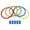28cm 5 rings, variant on Hopscotch Rings Game Hopscotch Hoops with Connectors Sensory Training Equipment Party Toddlers Kids Hopscotch Hopscotch Jump 28cm 10 rings