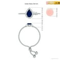 thumbnail image 4 of ANGARA Natural Pear-Shaped Sapphire Halo Bolo Ring in 14K White Gold for Women (Size-6x4mm) | September Birthstone, Birthday, Anniversary, Jewelry Gift for Women | Natural Blue Sapphire Ring, 4 of 9