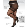 thumbnail image 3 of MeMoi Plus Size Curvy Silky Sheer Control Top Pantyhose - Womens - Female (7X, Jet Black), 3 of 7
