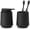 Matte Black, variant on Bathroom Accessories Plastic Soap Dispenser and Toothbrush Holder for Modern Bathroom Decor