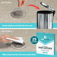 thumbnail image 6 of Aire Allure Disposable Shower Drain Hair Catcher Mesh Stickers, 25 Pack, 6 of 6