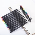 thumbnail image 4 of 24 Fineliner Color Pens Set, Fine Line Colored Sketch Writing Drawing Pens for Journal Planner Note Taking and Coloring Book, Porous Fine Point Pens Markers, Great for Art Crafts Scrapbooks, 4 of 6
