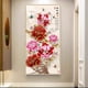 thumbnail image 5 of Pintura decorativa de flores de peonía rica, pintura para pasillo, placa vertical para colgar, pintura de paisaje, decoración del hogar, 5 of 5