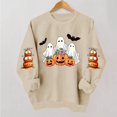 thumbnail image 2 of DIOAZUD Womens Halloween Sweatshirts Funny Ghost Graphic Pullovers Stretch Going Out Round Neck Long Sleeve Sweater Tops Halloween Costumes, 2 of 6