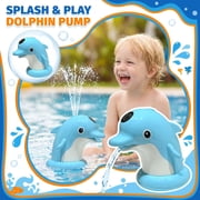Dolphin Rechargeable Automatic Water Pump, Outdoor Swimming Pool Fountain Sprayer, Fun Summer Aquatic Play Accessory
