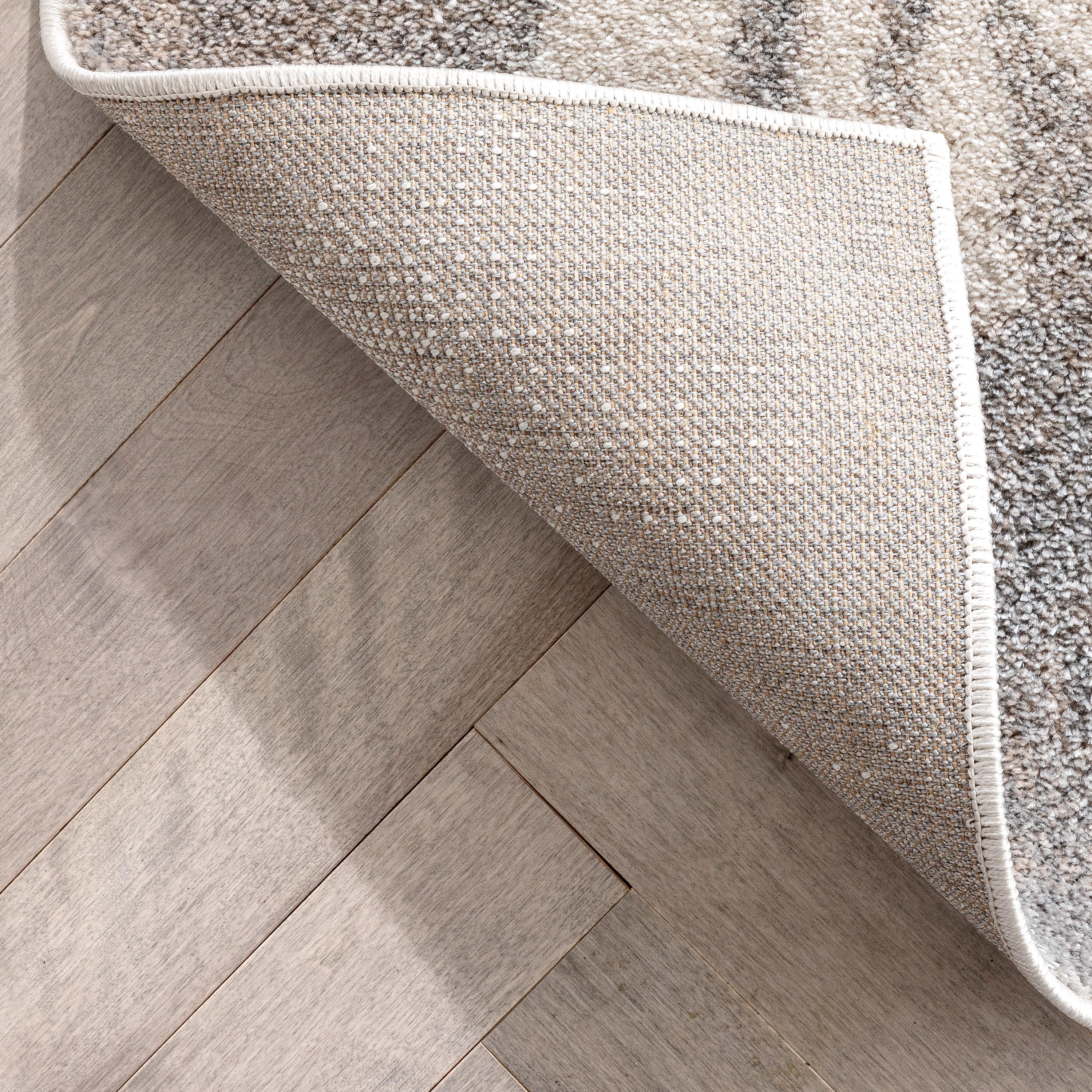 Well Woven Lisbon Odette Botanical Transitional Leaves Pattern Grey Retro 7'10" x 9'10" Area Rug