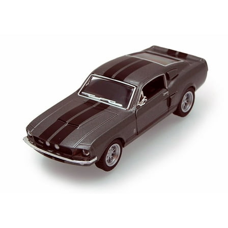 1967 Shelby GT500, Gray - Kinsmart 5372D - 1/38 scale Diecast Model Toy Car (Brand New, but NOT IN BOX)