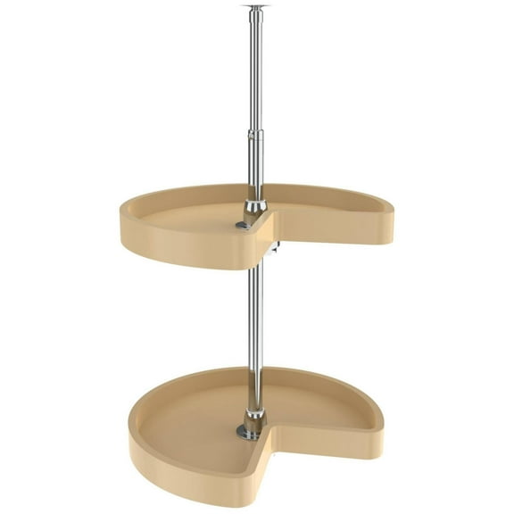 Rev-A-Shelf 6472-18-52 Classic 2 Tier 18" Kidney Lazy Susan - Almond