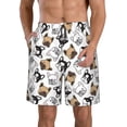 thumbnail image 1 of Balery French Bulldog3 Traje de Baño Estilo Hawaiano para Hombre, Shorts de Secado Rápido con Bolsillos-XX-Large, 1 of 6