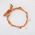 thumbnail image 5 of Unique Bargains 1 Pc Lightweight Scarf Necklace with Charm Adjustable Tie Statement Choker for Women Orange Blue White, 5 of 5