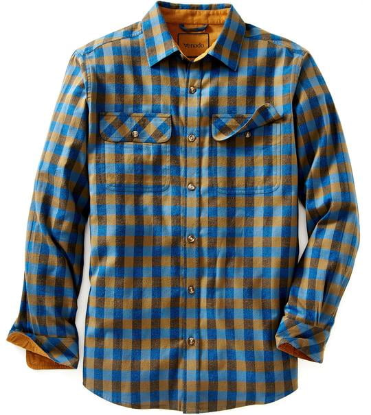 Venado Flannel Shirt for Men - Men's Plaid Shirt with Full Reach Gusset ...