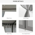thumbnail image 5 of Outsunny 9.6' x 11.6' Patio Gazebo, Steel Frame, Polyester Roof, Outdoor Canopy Shelter, Gray, 5 of 9